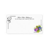 Victoriaans Mailing Labels met Floral Accents (Voorkant)