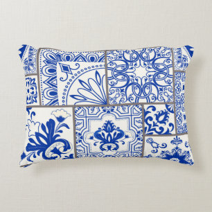Victoriaans Majolica: Patchwork Tegel Pattern. Accent Kussen