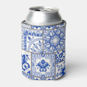 Victoriaans Majolica: Patchwork Tegel Pattern. Blikjeskoeler (Blikje Voorkant)