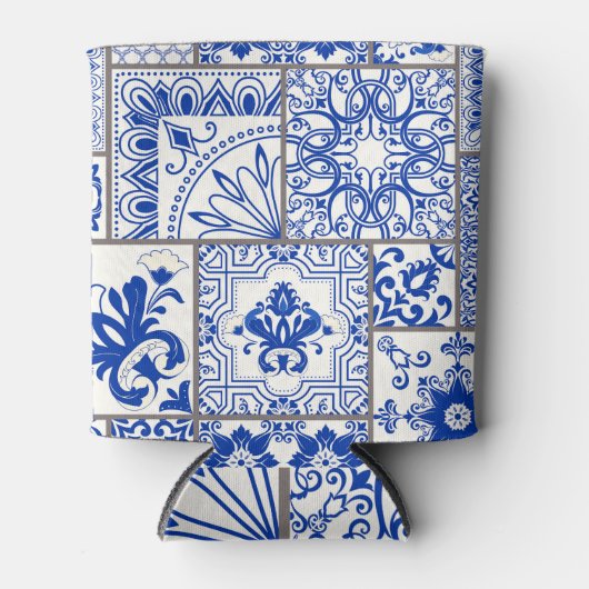 Victoriaans Majolica: Patchwork Tegel Pattern. Blikjeskoeler (Voorkant)