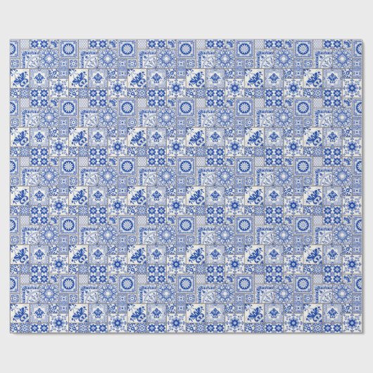 Victoriaans Majolica: Patchwork Tegel Pattern. Cadeaupapier (Vlak)