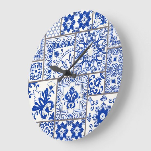 Victoriaans Majolica: Patchwork Tegel Pattern. Grote Klok (Hoek)