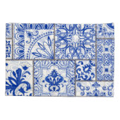 Victoriaans Majolica: Patchwork Tegel Pattern. Kussensloop (Achterkant)