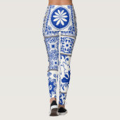 Victoriaans Majolica: Patchwork Tegel Pattern. Leggings (Achterkant)