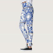 Victoriaans Majolica: Patchwork Tegel Pattern. Leggings (Links)