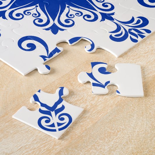 Victoriaans Majolica: Patchwork Tegel Pattern. Legpuzzel (Zijkant)