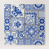 Victoriaans Majolica: Patchwork Tegel Pattern. Legpuzzel (Horizontaal)