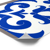 Victoriaans Majolica: Patchwork Tegel Pattern. Poster (Hoek)