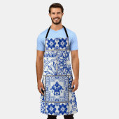 Victoriaans Majolica: Patchwork Tegel Pattern. Schort (Gedragen)
