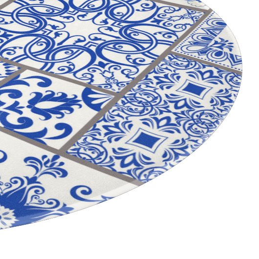 Victoriaans Majolica: Patchwork Tegel Pattern. Snijplank (Hoek)