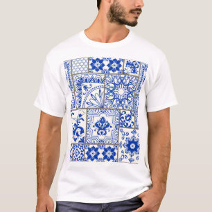Victoriaans Majolica: Patchwork Tegel Pattern. T-shirt