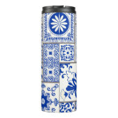 Victoriaans Majolica: Patchwork Tegel Pattern. Thermosbeker (Achterkant)