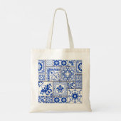 Victoriaans Majolica: Patchwork Tegel Pattern. Tote Bag (Achterkant)