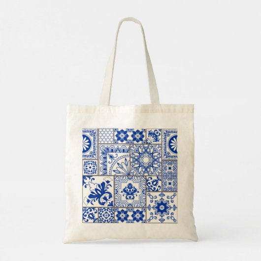 Victoriaans Majolica: Patchwork Tegel Pattern. Tote Bag (Achterkant)