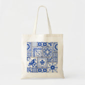 Victoriaans Majolica: Patchwork Tegel Pattern. Tote Bag (Voorkant)