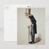 Victoriaans Man Art Briefkaart (Voorkant / Achterkant)