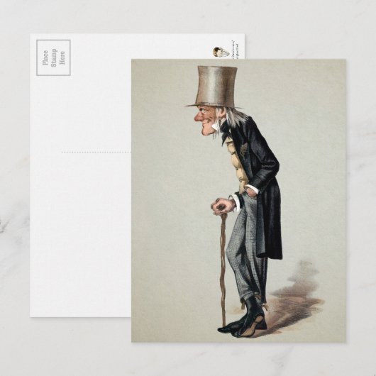 Victoriaans Man Art Briefkaart (Voorkant / Achterkant)