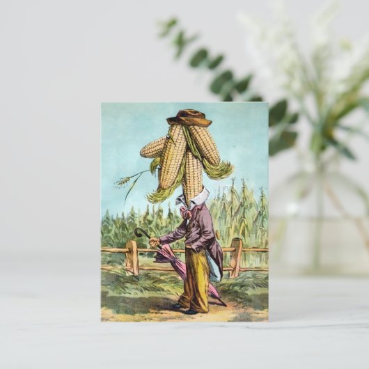 Victoriaans Man Briefkaart (Staand voorkant)