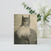  Victoriaans Man Een masker met oren dragen Briefkaart (Staand voorkant)