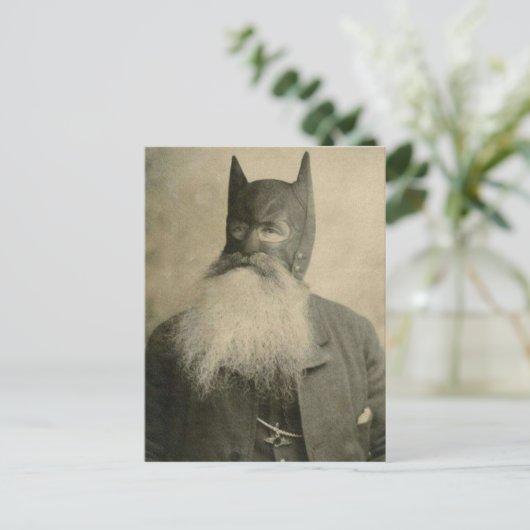  Victoriaans Man Een masker met oren dragen Briefkaart (Staand voorkant)