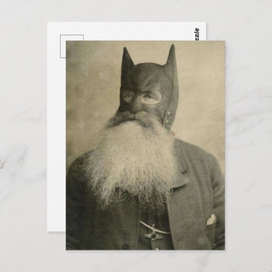  Victoriaans Man Een masker met oren dragen Briefkaart (Voorkant / Achterkant)