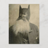  Victoriaans Man Een masker met oren dragen Briefkaart (Voorkant)