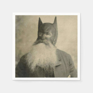 Victoriaans Man Een masker met oren dragen Servet