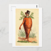 Victoriaans Man met Carrot Body Briefkaart (Voorkant / Achterkant)