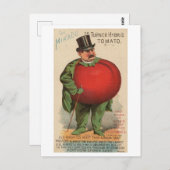  Victoriaans Man met Tomato Body Briefkaart (Voorkant / Achterkant)