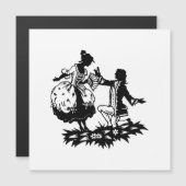 Victoriaans Man Voorstellen aan Woman Silhouette A (Voorkant / Achterkant)