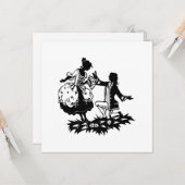 Victoriaans Man Voorstellen aan Woman Silhouette A Kaart (Voorkant / Achterkant in situ)