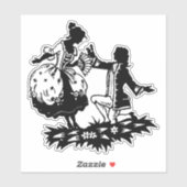 Victoriaans Man Voorstellen aan Woman Silhouette A Sticker (Vel)