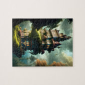 Victoriaans Mansion in Clouds Jigzaag Puzzle Legpuzzel (Horizontaal)