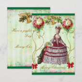 Victoriaans Marie Purse-kerstkaarten voor Kerstmis Kaart (Voorkant / Achterkant)