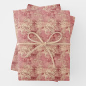  Victoriaans marsala en gouden damast Inpakpapier Vel (In situ)