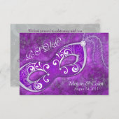 Victoriaans Masquerade Ball Bruiloft RSVP (Voorkant / Achterkant)