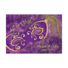 Victoriaans Masquerade Ball Bruiloft RSVP