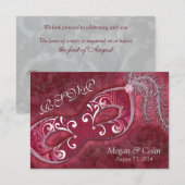  Victoriaans Masquerade Ball Bruiloft RSVP (Voorkant / Achterkant)