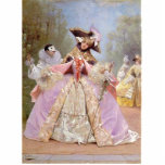 Victoriaans Masquerade Ball Fotobeeldje Magneet<br><div class="desc">Victoriaans Masquerade Ball met een prachtig schilderij van dame in paarse jurk met pet naast een harlequin en andere in masquerade mode costumes. Bekijk al deze andere geweldige cadeauideeën! Pas een van deze objecten aan of personaliseer ze door je eigen tekst toe te voegen, zoals namen, plaatsen of dingen, en...</div>