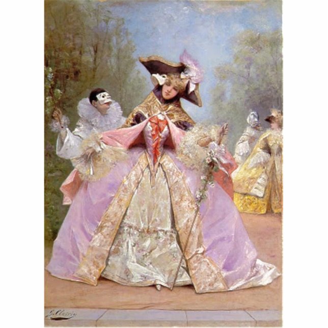 Victoriaans Masquerade Ball Fotobeeldje Magneet (Voorkant)