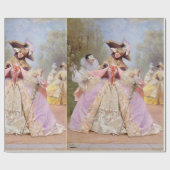 Victoriaans Masquerade Ball Mardi Gras Party Cadeaupapier (Vlak)