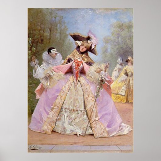 Victoriaans Masquerade Ball - Mardi Gras Poster (Voorkant)