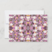 Victoriaans Mauve Floral RSVP (Achterkant)