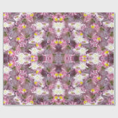 Victoriaans Mauve Flowers Cadeaupapier (Vlak)
