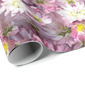 Victoriaans Mauve Flowers Cadeaupapier (Rol Hoek)