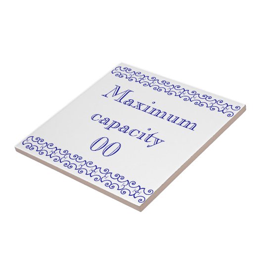 Victoriaans maximumcapaciteit tegeltje (Zijkant)