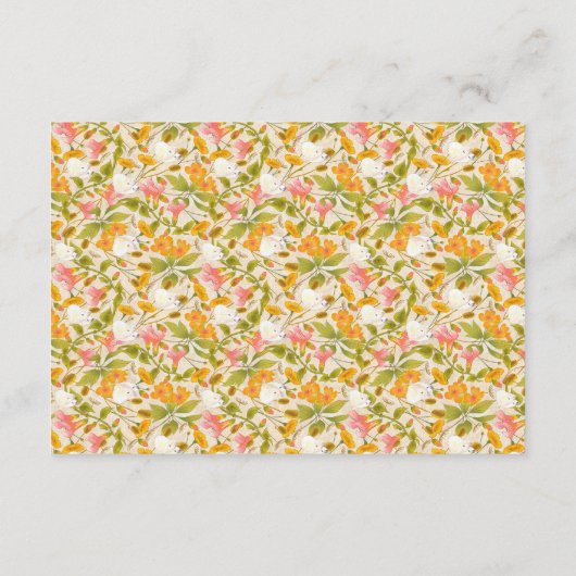 Victoriaans Meadow gele behuizing kaart (Achterkant)