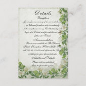 Victoriaans Meadow - trouwbehuizingskaart verticaa Informatiekaartje (Voorkant)