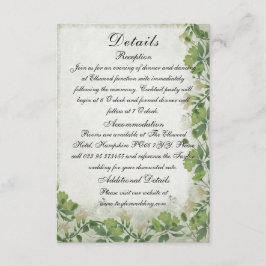 Victoriaans Meadow - trouwbehuizingskaart verticaa Informatiekaartje