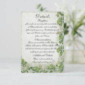 Victoriaans Meadow - trouwbehuizingskaart verticaa Informatiekaartje (Staand voorkant)